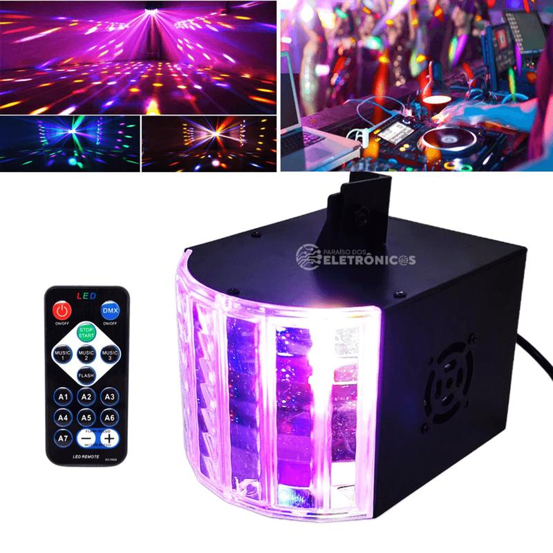 Système Lumineux Rotatif 6 Bras RGBW pour Disco Contrôle Pixel