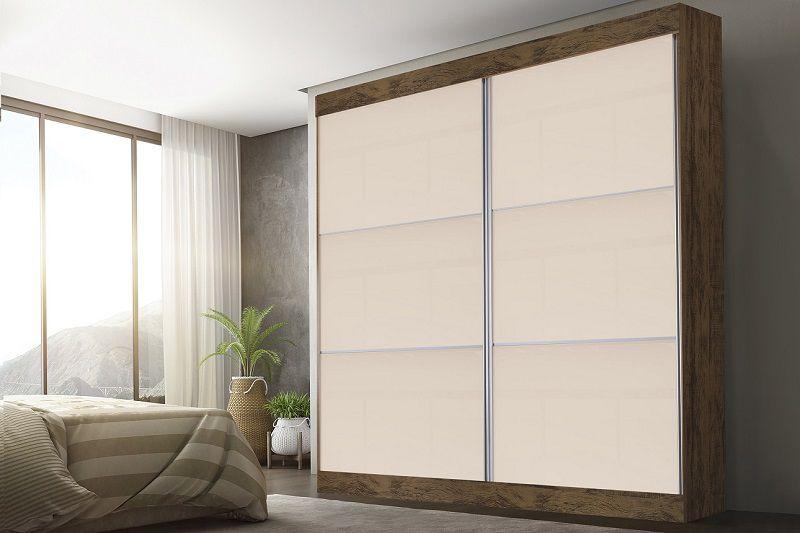 Guarda Roupa 2 Portas Correr Montes Claros Cacau Off White - Rud Rack ...