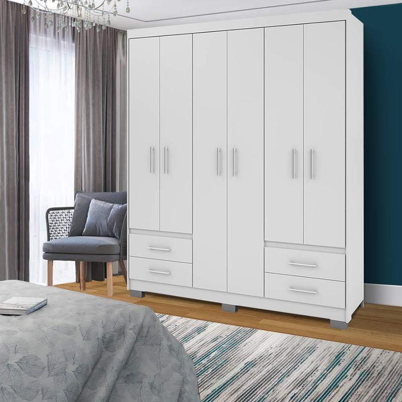 Guarda Roupa Casal Grande Branco Primacy Batrol - Guarda-Roupa ...