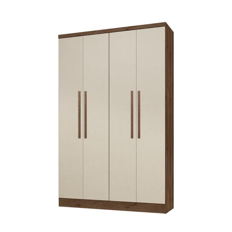 Guarda Roupa Solteiro 4 Portas 2 Gavetas Luna - Vitali Decor - Guarda-Roupa / Roupeiro