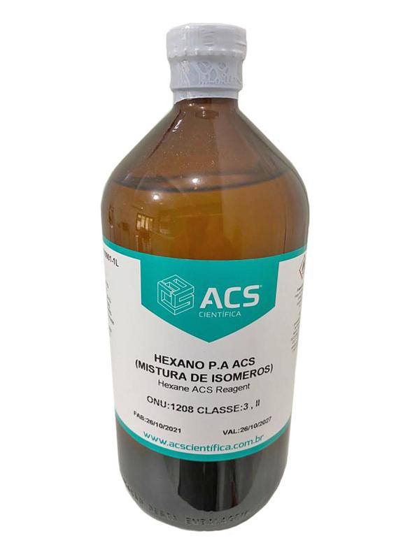 Hexano PA ACS 1 litro - ACS Científica - Solvente de Tinta / Verniz ...