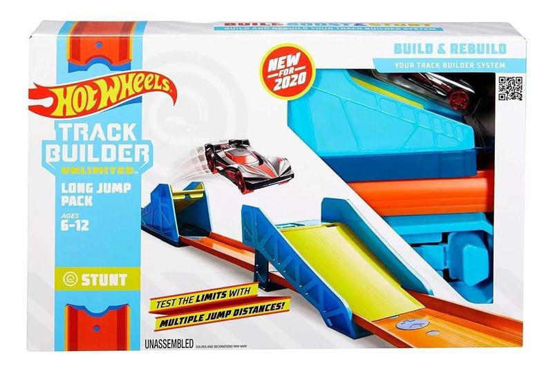 Hot Wheels Track Builder Pista Long Jump Pack Mattel Glc87 - Pistas de ...