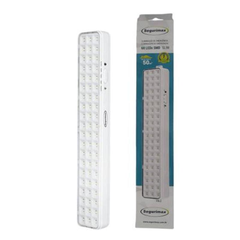Iluminação de Emergência 60 LEDs SMD Slim - Segurimax - Luminária de ...