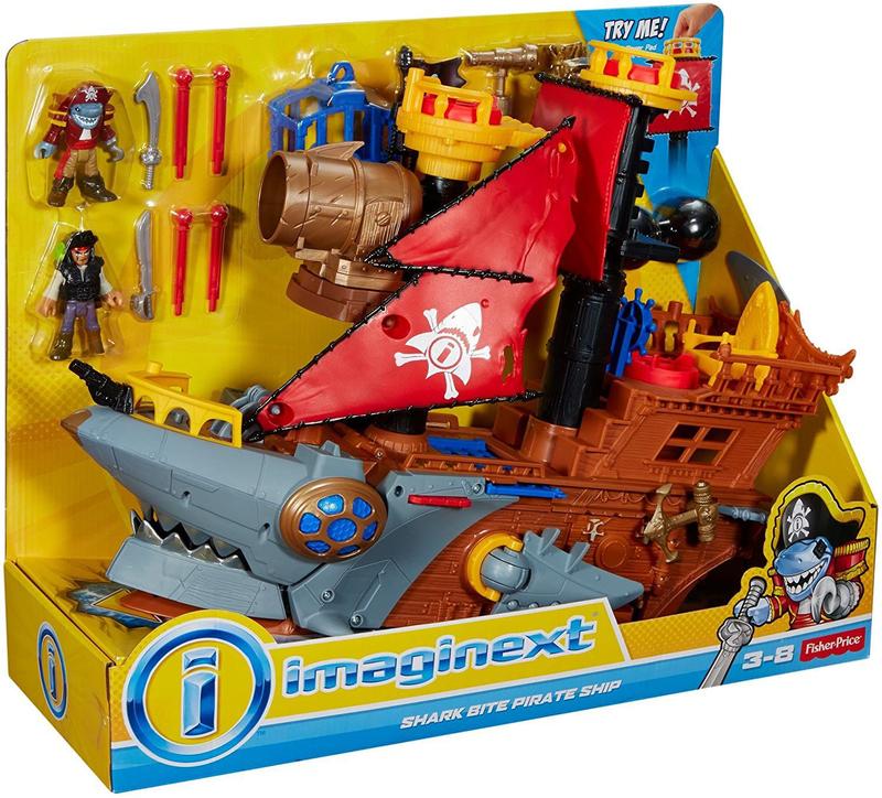 Imaginext Navio Pirata De Tubarão - Mattel DHH61 - Bonecos - Magazine Luiza