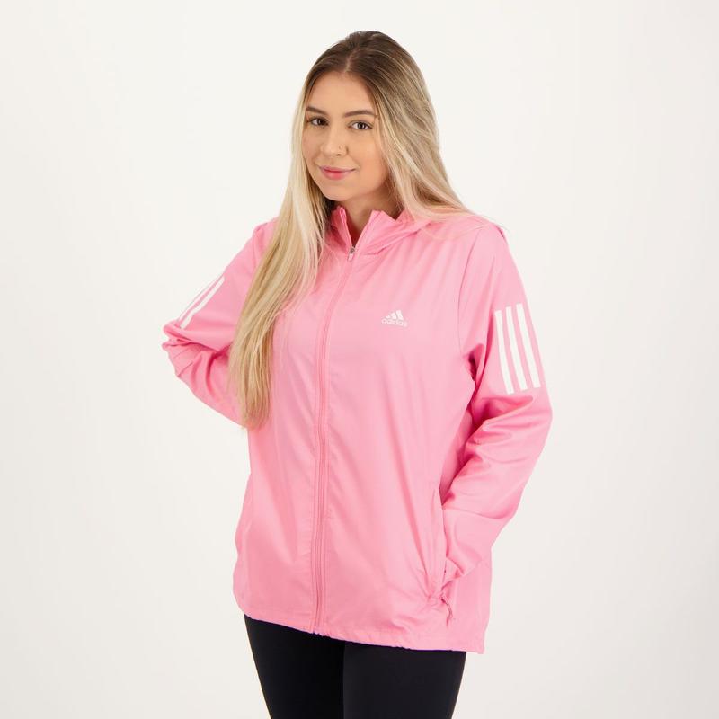 Jaqueta Adidas Corta Vento Own The Run Feminina Rosa - Jaqueta e Casaco ...