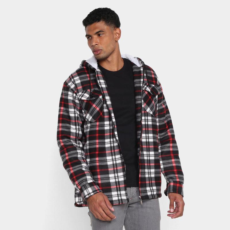 Jaqueta Xadrez Black River Com Capuz Masculina - Jaqueta Masculina ...