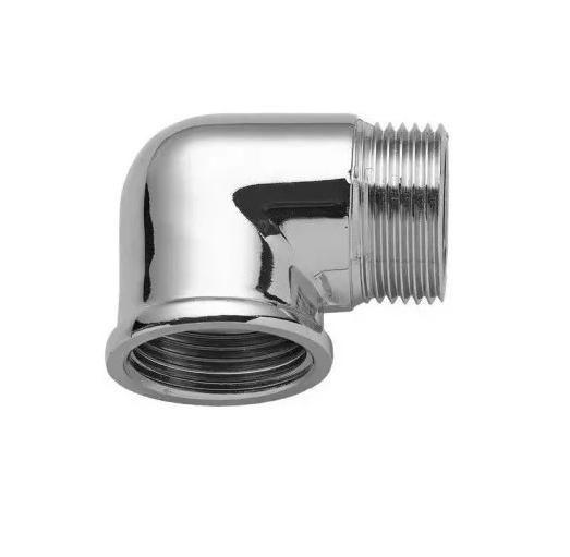 Tê Cromado 1/2" 3 Vias - Válvula Desviadora Chuveiro Latão Para Banheiro