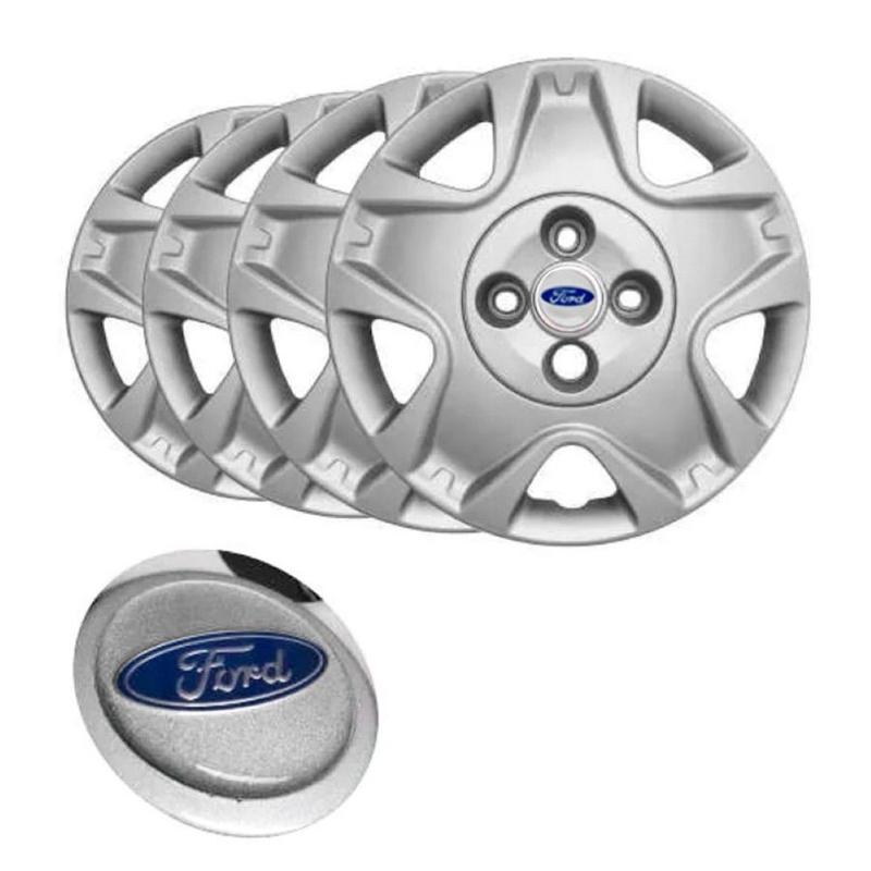 Jogo Calota Prata Aro 14 Ford Fiesta Sedan 2011 2012 2013 - GFM ...