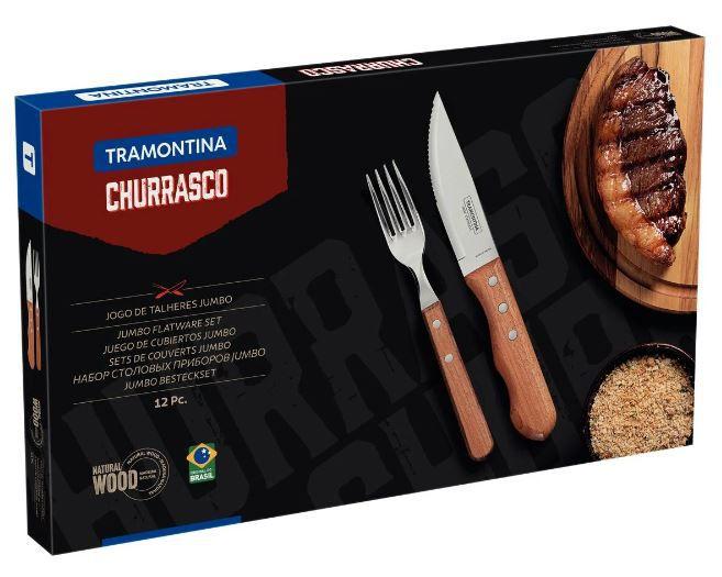 Jogo Churrasco Dynamic Inox Cabos de Madeira 12pç Tramontina - Kit ...