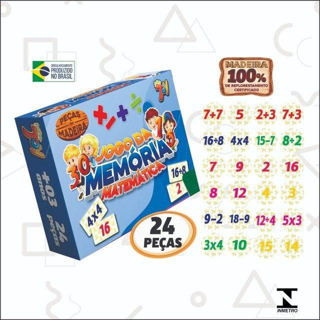 Jogo da Memória Matemática - Paper Toy - Jogos de Memória e ...