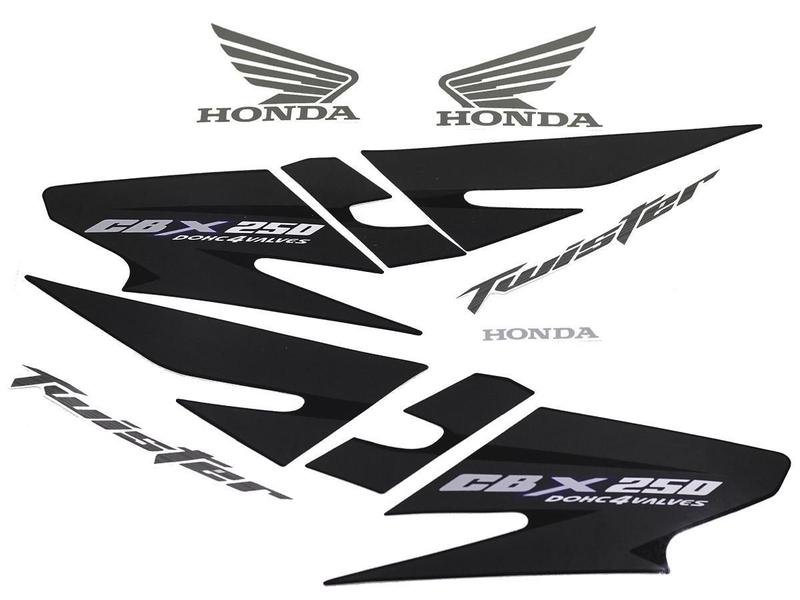 Jogo De Adesivo Kit Faixa Cbx 250 Twister 2008 Preta - Lbm - Adesivo ...