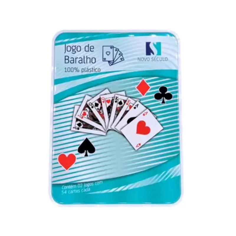 Jogo de baralho 2x 54 cartas plástico - Online - Baralho - Magazine Luiza