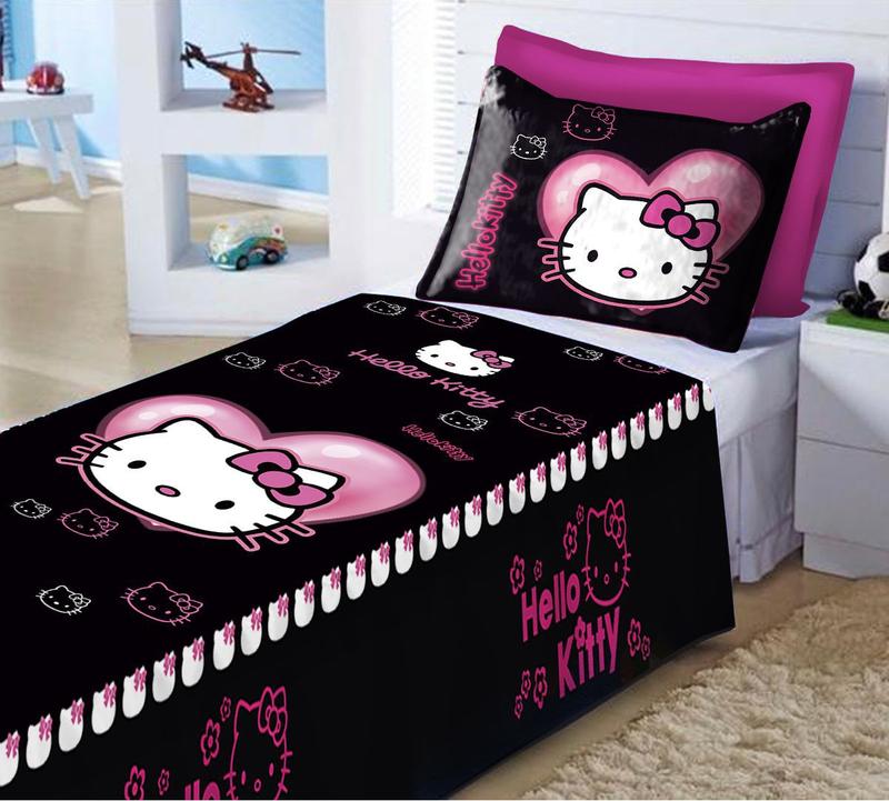 Jogo De Lençol + Fronha Quarto Infantil Hello Kitty - IMPAKTO VISUAL ...