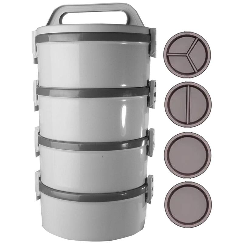 Tekcor Jogo de Marmitas Térmicas Tekcor 1,5 Litro 2 Simples 1 Dupla 1 Tripla ...