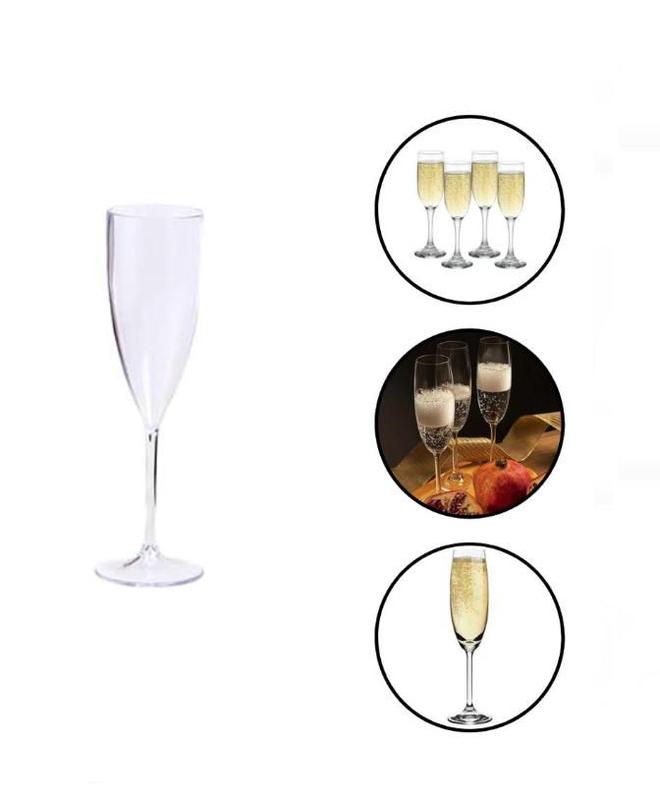 Jogo De Ta as Para Champagne 04un De 150ml GoldenPlast Ta as jogo-de-ta-as-para-champagne-04un-de-150ml-goldenplast-ta-as