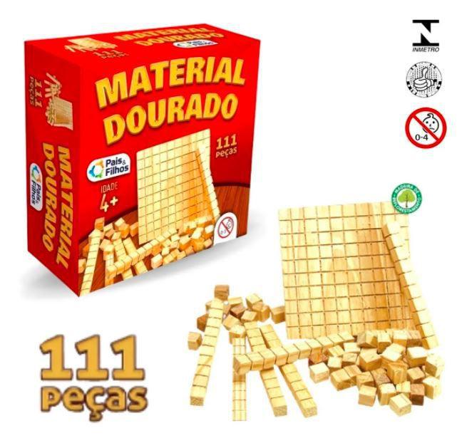 Jogo Educativo Material Dourado 111 Peças - Pais e Filhos - Material ...