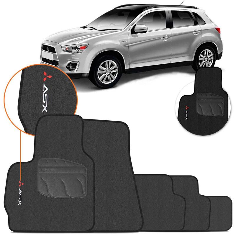 Mossa Tappetini auto in gomma compatibili con Mitsubishi ASX SUV (2010-2021) - tappeti gomma neri