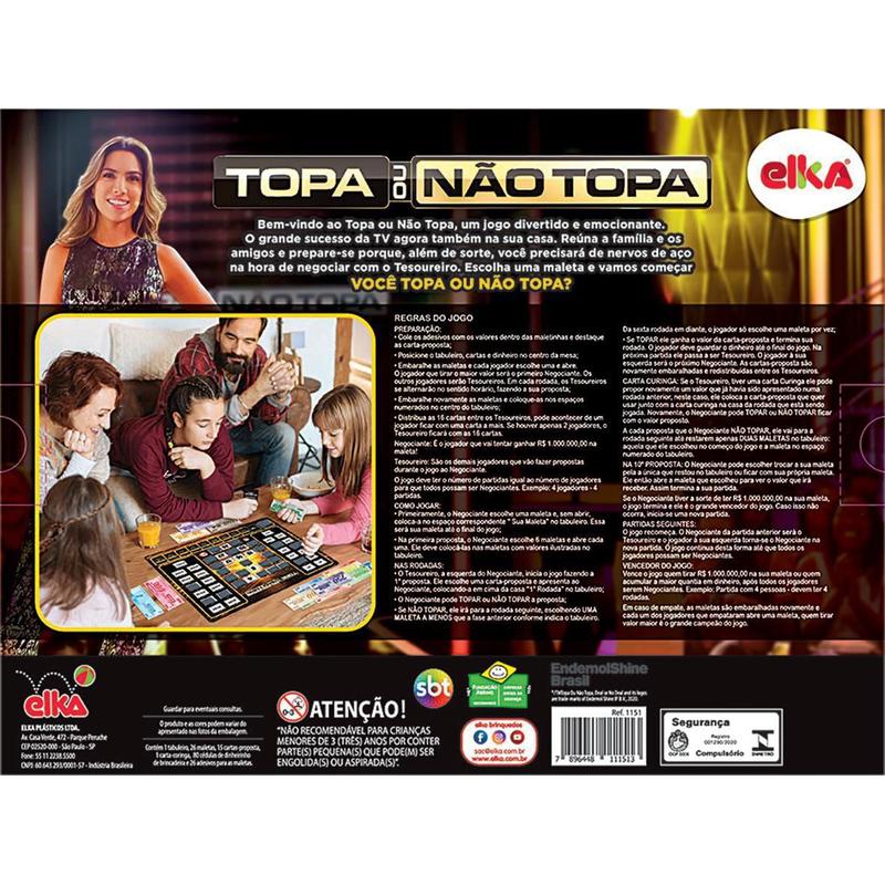 Jogo Topa ou não Topa SBT Elka 1151 - Outros Jogos - Magazine Luiza