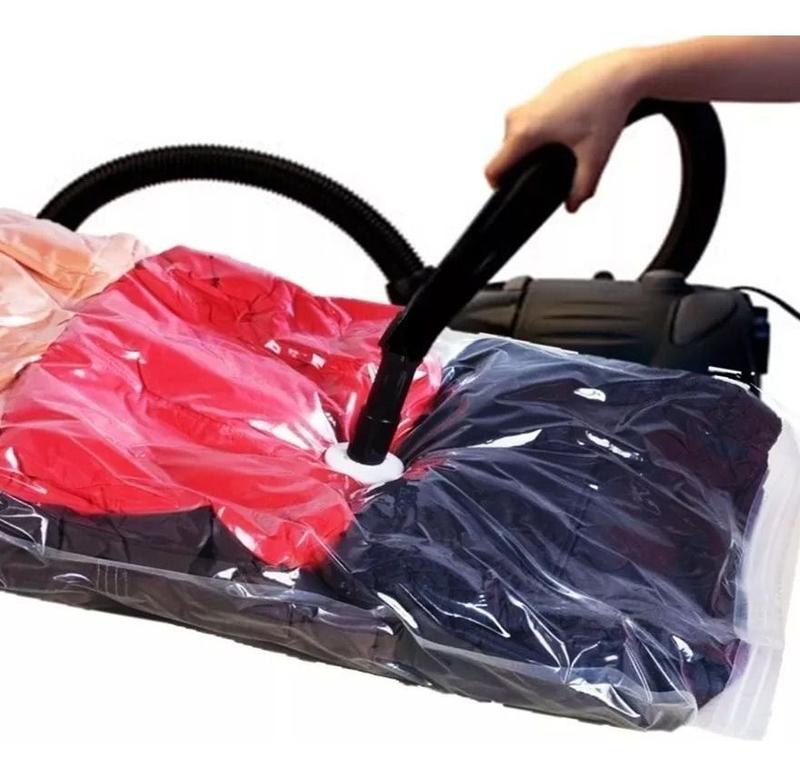 Kit 05 Saco À Vácuo Guardar Roupa 60 X 80 Cm + Bomba Sucção - VAC BAG ...
