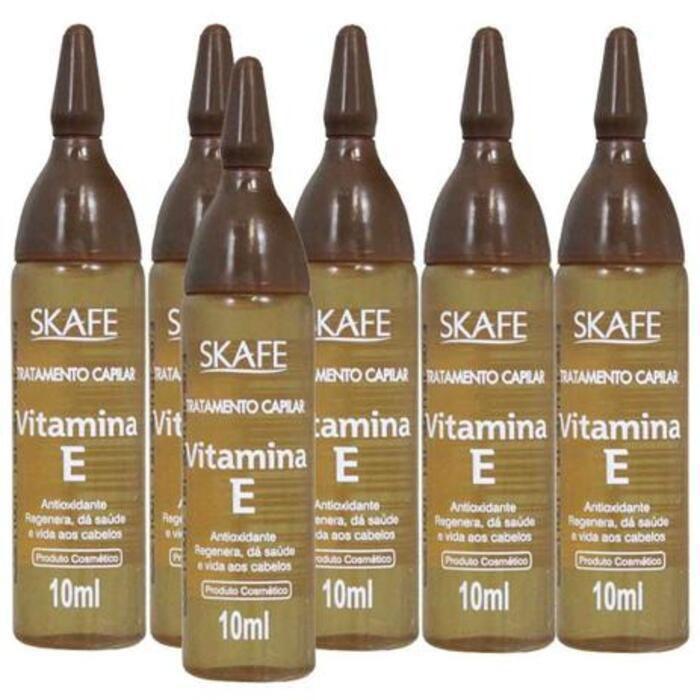 Kit 06 Ampolas De Tratamento Capilar Vitamina E Skafe 10Ml - Ampola ...