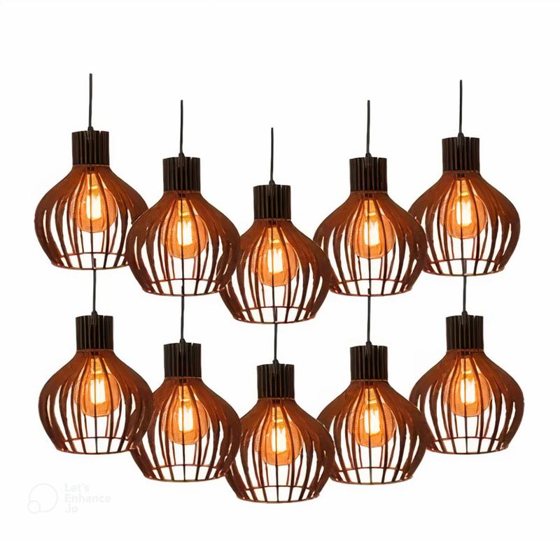 kit 10 Pendentes Luminária de Teto Bar Restaurante Varanda