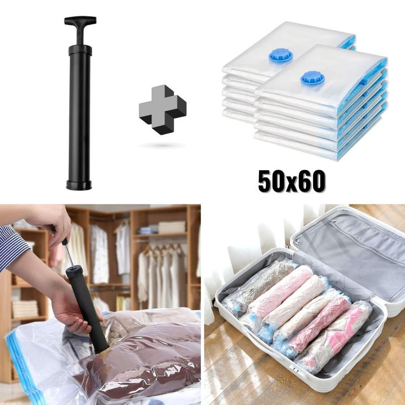 Kit 10 Saco A Vácuo Organizar Roupa Viagem 50 X 60 + Bomba - Top Útil ...