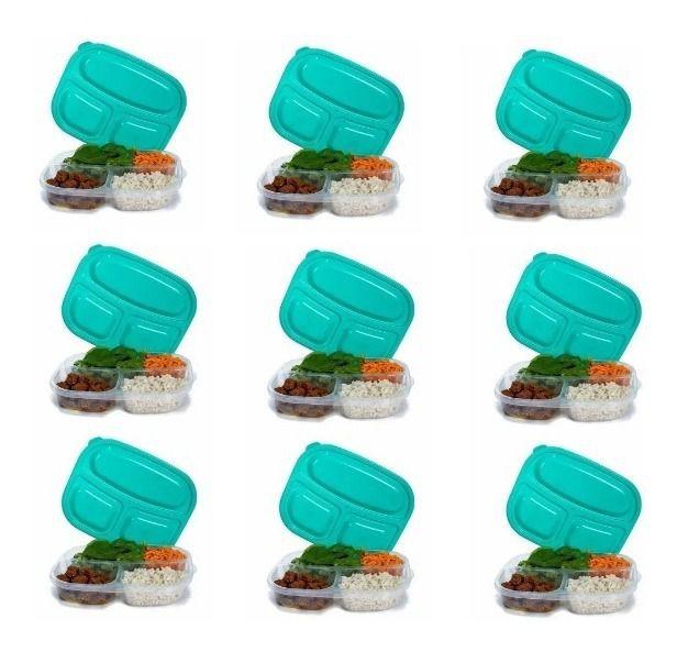 Kit 12 Marmitas Fit 3 Em 1 Tampa Comida Separada Microondas - Ercaplast ...