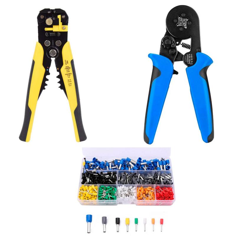 Kit 1200 Ilhós Alicate Crimpar Prensa E Desencapador De Fios - Exbom ...