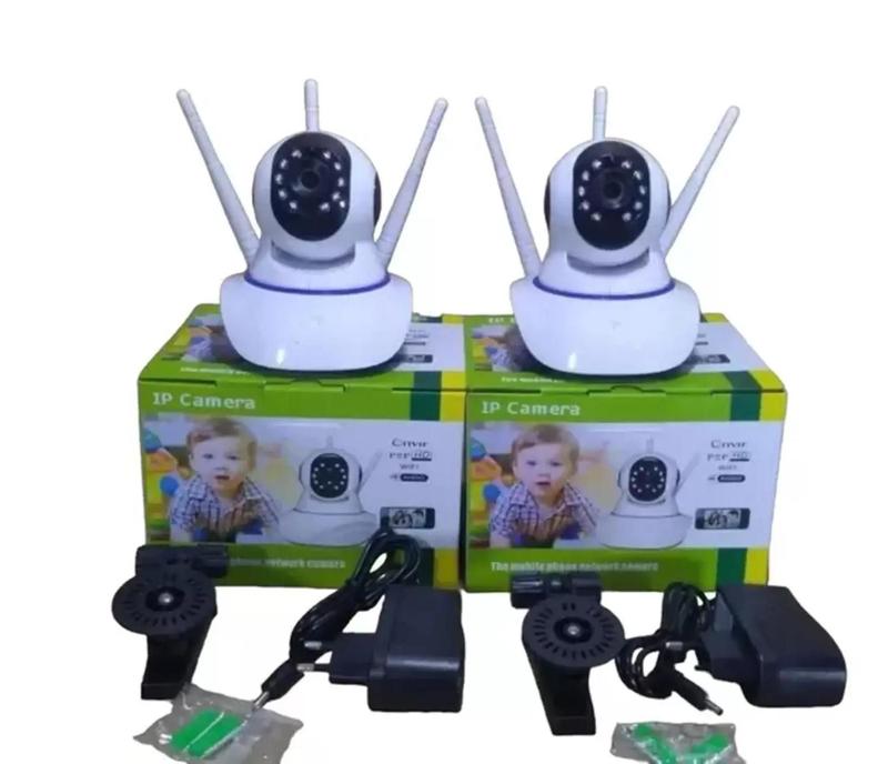 Kit 2 Câmeras de Segurança IP Sem Fio Wifi HD 720p Robo Wireless Camera Ip Câmera