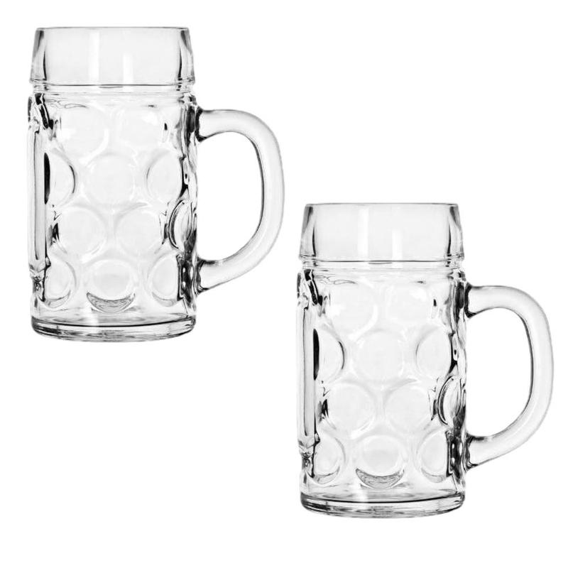 Kit 2 Canecas de Vidro Chopp Cerveja Alemã 600ml - Novay - Caneca de ...