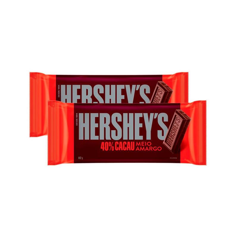 Kit 2 Chocolate Hershey's Meio Amargo 82g - Hersheys - Chocolate ...