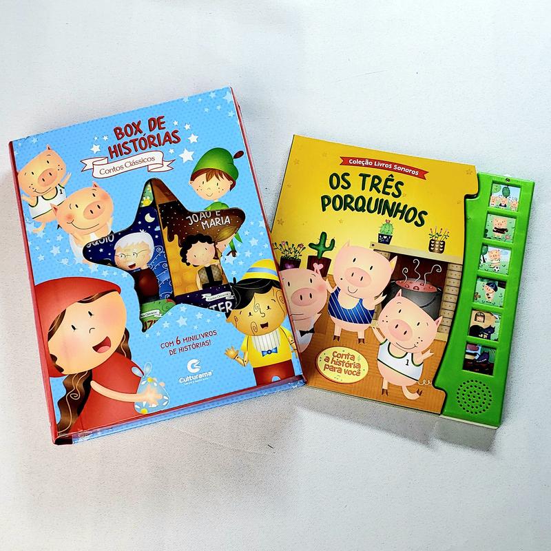 Kit 2 livros: Box Contos Clássicos e Sonoro Três Porquinhos - Livros de ...