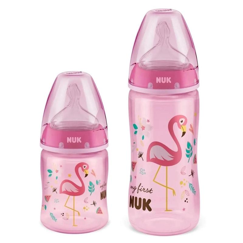 Kit 2 Mamadeira Nuk My First Rosa Menina 0 a 6 E 6 + Meses 150 e 300 ml ...