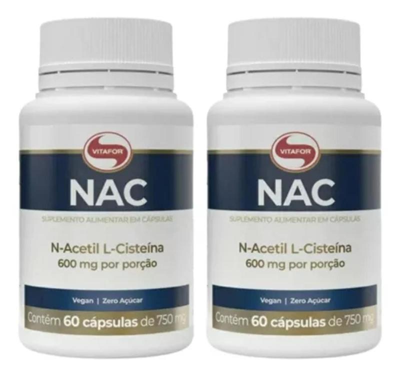 Kit 2 Nac 60 Cápsulas 600mg Vitafor - Kit de Suplementos - Magazine Luiza