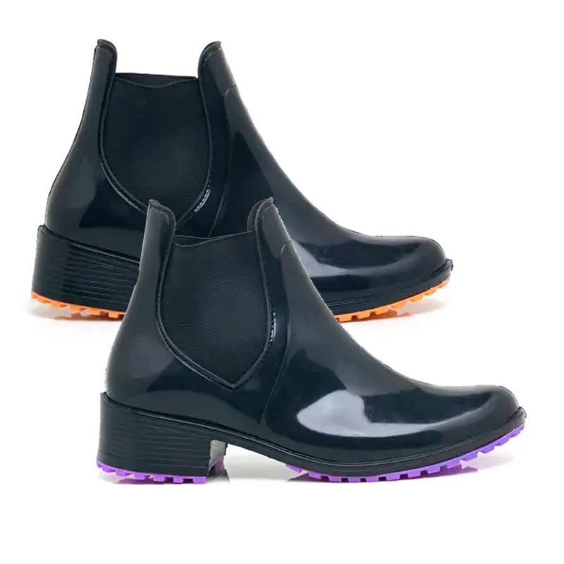 Kit 2 Pares Bota Galocha Feminina Colorida Impermeável para Chuva ...