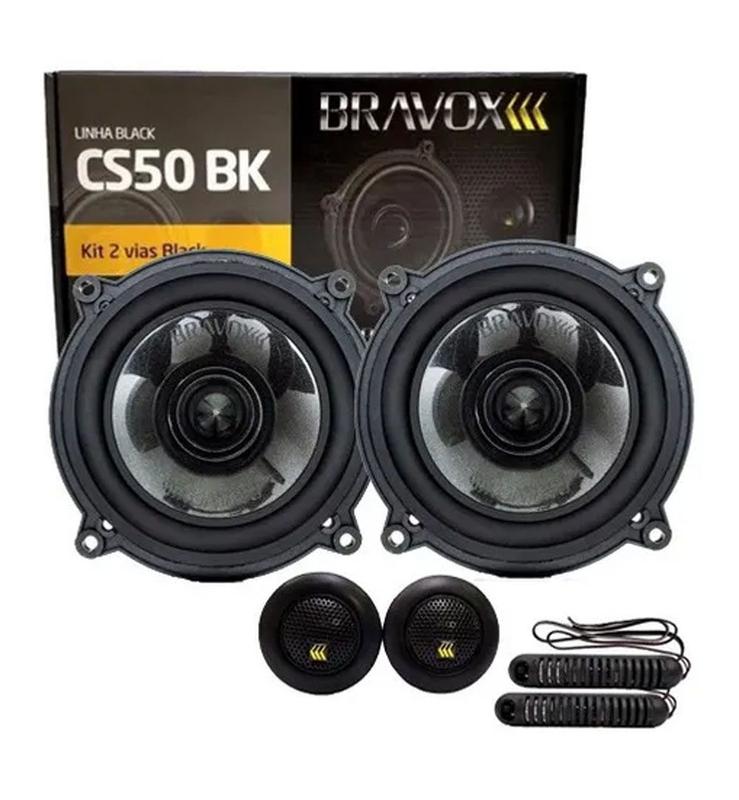 Kit 2 vias bravox black cs50bk 5 polegadas 130wrms 4ohms (black) - Kit ...