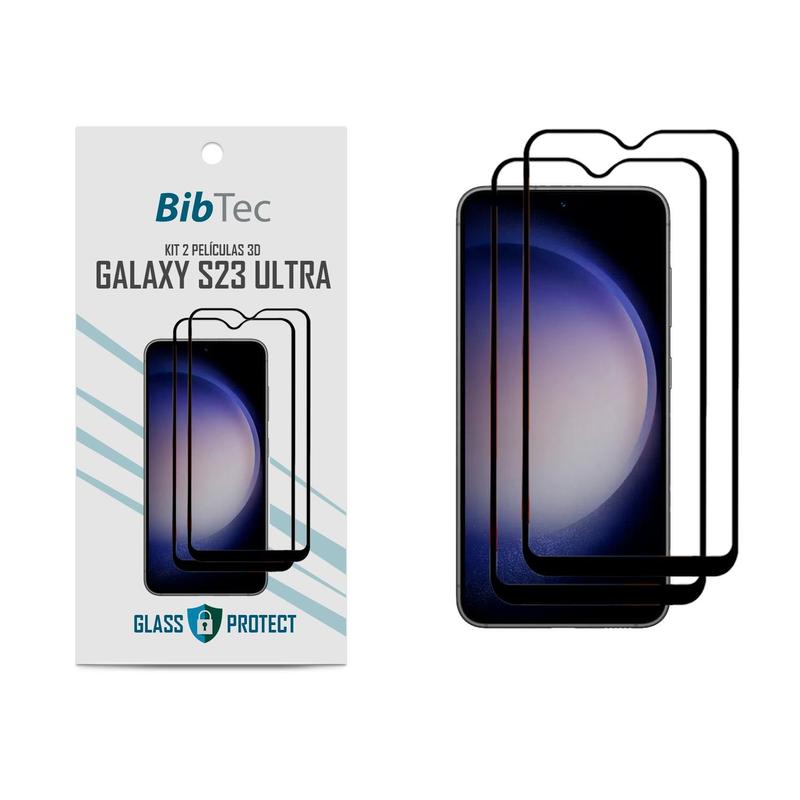 Kit 2X Películas 3D Cola Tudo 9H para Samsung Galaxy S23 ULTRA Tela ...