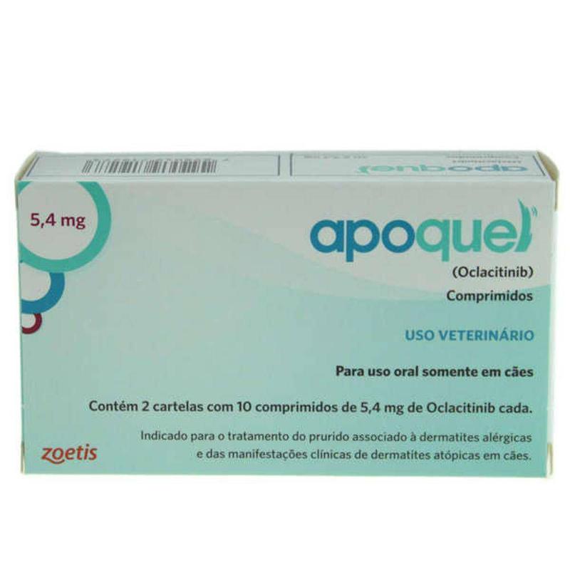 Kit 3 Apoquel 5,4mg 20 Comprimidos Zoetis - Farmácia Pet - Magazine Luiza