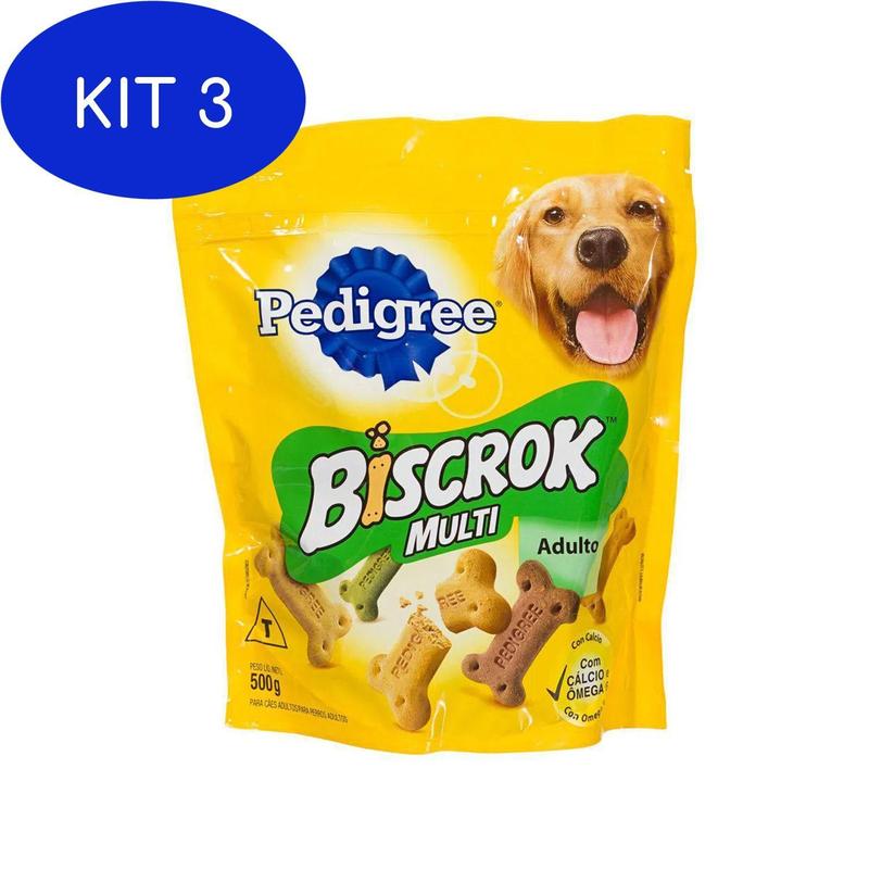 Biscoito Pedigree Biscrok Multi para Cães Adultos - 500g e 1kg com o Melhor Preço é no Biscoito Pedigree Biscrok Multi para Cães Adultos - 500g e 1kg com o Melhor Preço é no