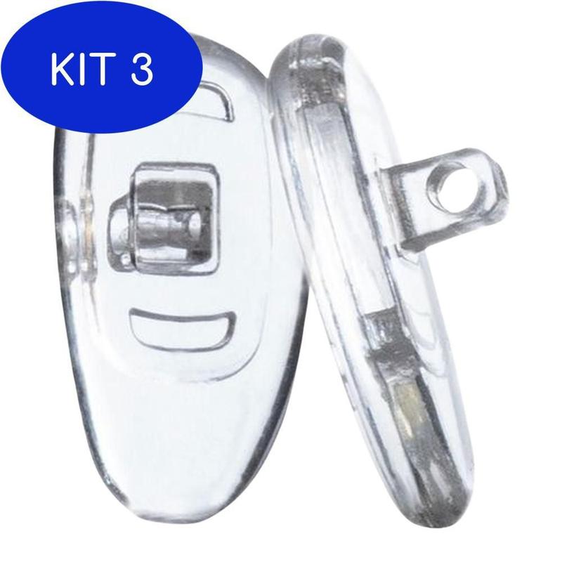 Kit 3 Borrachas Nasais Silicone Para Óculos Armação Base Plane - Óptico ...