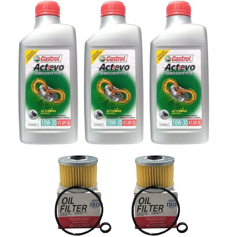 Kit 3 Litros De Oleo 10W30, 2 Filtros De Oleo Crf 250f - VALFLEX ...