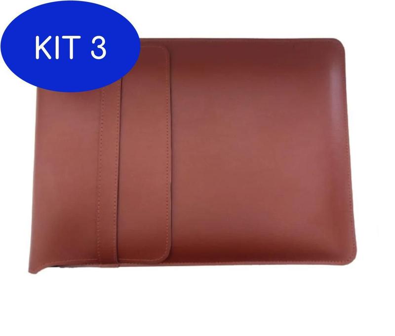 Kit 3 Luvas Pasta Capa Case Para Notebook Couro Caramelo - 13 - Tomé ...
