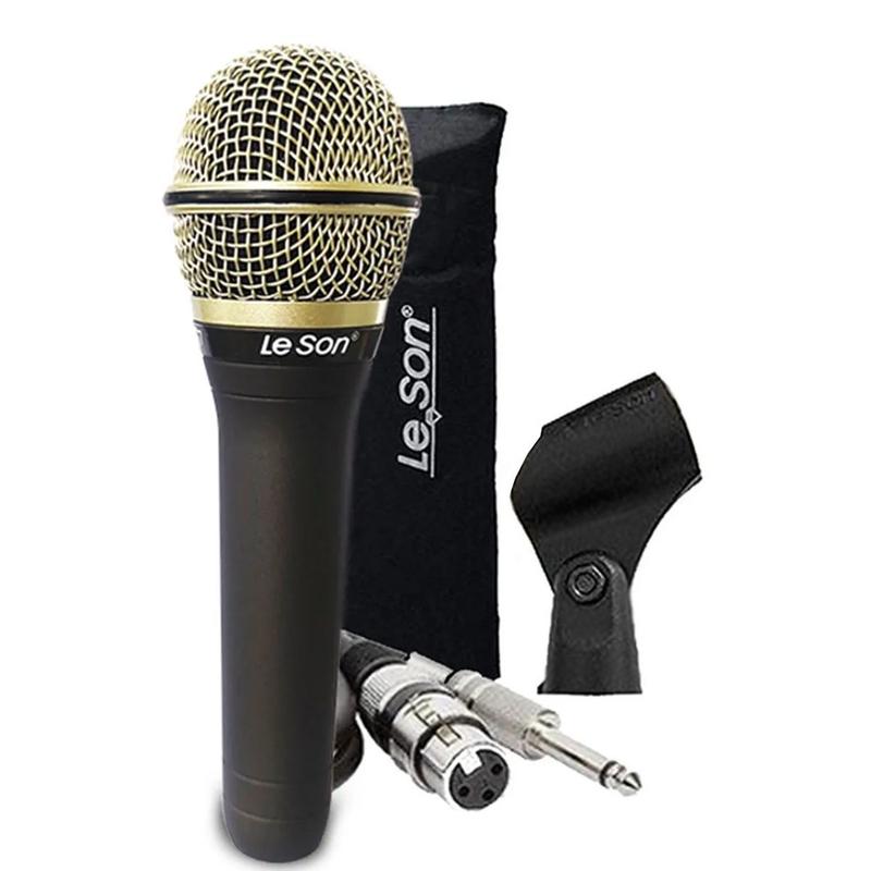 Kit 3 Microfones Profissionais Dinâmicos Leson Ls7 Cardioide ...