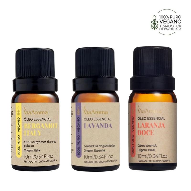 Kit 3 Óleo Essencial Puro Via Aroma 10ml - Escolha o seu - Óleos ...