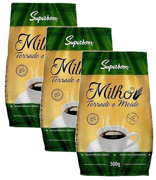 kit 3 Pó De Café De Milho Torrado E Moído Superbom 500g - Café ...