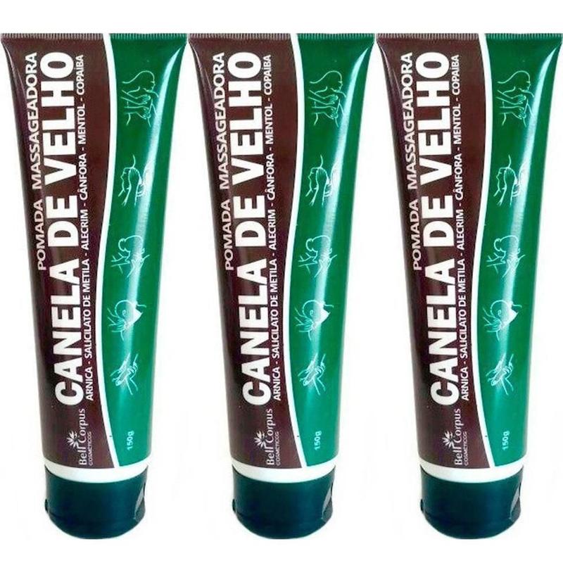 Kit 3 Pomada Canela De Velho 150G Com Arnica, Cânfora - Bell Corpus ...