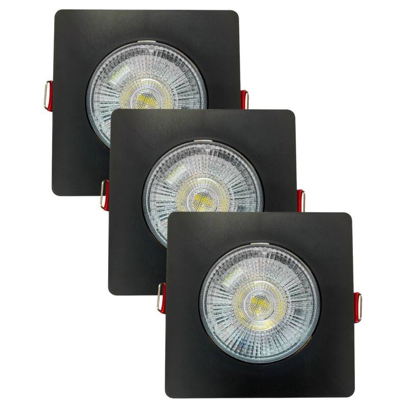 Kit 3 Spots Led Embutir Preto Avant 5W 3000K Bivolt Luz Amarela ...