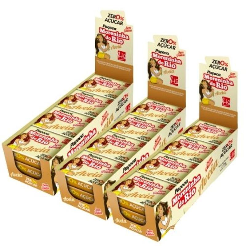 Pacoca Rio Kit 3x Paçoca Zero Açucar com Aveia Moreninha do Rio 276g - Doce Rio ...