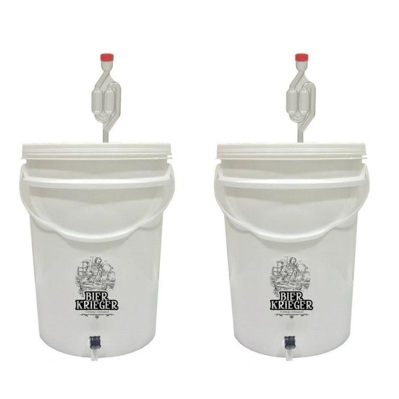 Kit 4 baldes fermentador 22 litros completo com torneira e airlock