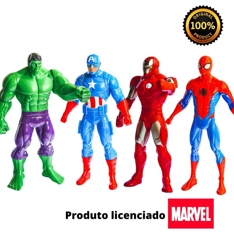 Kit 4 Boneco Heróis Marvel Vingadores Coleção Envio Imediato - All ...